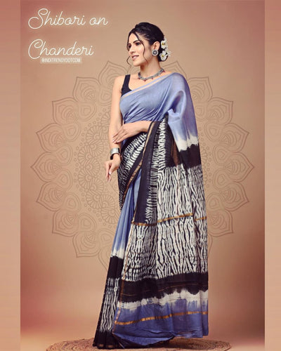 IT-W09161 Tie Dye Chanderi Sari