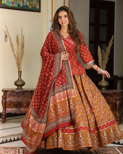 IT-WD272 Cotton Lehenga 3pc set