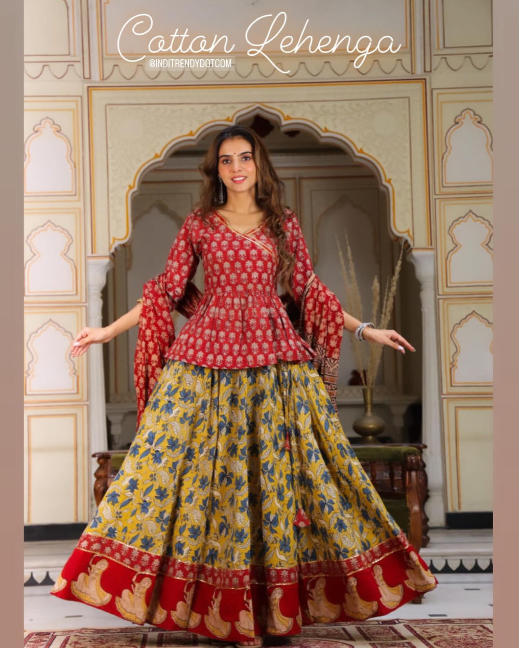 IT-WD271 Cotton Lehenga 3pc set