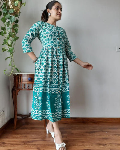 IT-X23427 Block print Kurthi